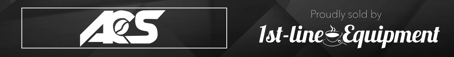 Banner with the logo ACS on the left and the text Proudly sold by 1st-line Equipment on the right, all on a dark geometric background. © 2025 1st-line.com