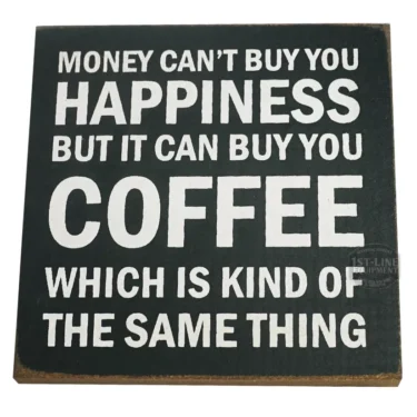 The Lord, give me coffee to change the things I can... sign features white text on a black background—an inspirational coffee decor piece perfect for your home or café. © 2025 1st-line.com