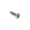 A single Lelit 9100043 Top Cover Screw, silver in color, rests on a white background at a slight angle with the threaded end to the left and the Phillips cross-slot head visible on the right. © 2025 1st-line.com