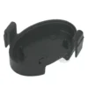 Lelit 3700056 Bracket for Switch Assembly: oval-shaped black plastic bracket with two side clips and internal pegs, designed for Lelit models. Shown on a white background. © 2025 1st-line.com