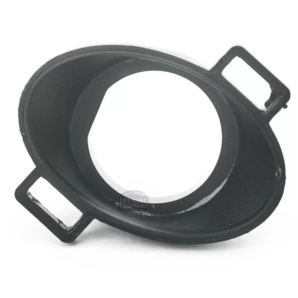 The Lelit 3700028 Bracket for Switch Assembly is a black, oval plastic bracket with a large central hole and two mounting tabs, shown against a white background. © 2025 1st-line.com