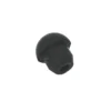 The Lelit CD376 Black Cap for Top Cover is a small, black, dome-shaped rubber cap with a center hole, designed as a replacement part and shown against a plain white background. © 2025 1st-line.com