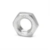 A close-up of a single silver hex nut standing upright on a white background, paired with a Lelit GV215 Washer 1 for precision fit. © 2025 1st-line.com