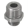 A close-up of the Lelit 1600064 Fitting, a metal connector with a hexagonal middle section, designed for joining pipes or hoses in plumbing or mechanical systems. © 2025 1st-line.com