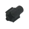 Black plastic cylindrical Lelit 3700057 Switch Adapter for Switch Assembly, featuring ridged sides and a hollow, star-shaped opening at one end, photographed against a white background. © 2025 1st-line.com
