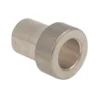 The Lelit 2200092L1 Spring Holder for Bottom Valve is a cylindrical metal spacer with a larger flange on one end and a hollow center hole, typically used in Lelit espresso machines, shown against a white background. © 2025 1st-line.com