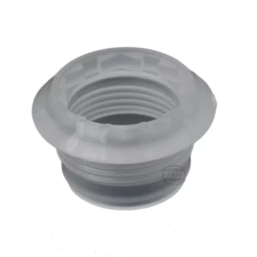 The Lelit 3700029 Multicolored Insert for Switch Assembly is a translucent plastic adapter with ridged sides and a flange, designed for connecting components, shown isolated on a white background. © 2025 1st-line.com