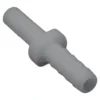 The Lelit 3700076 Straight Fitting is a white plastic, stepped hose barb connector with a central flange, designed for joining flexible tubing in Lelit machines. © 2025 1st-line.com