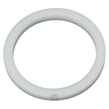 The Lelit 8700017 Bottom O-Ring for Bottom Valve, shown on a white background, is a plain white circular gasket with even thickness designed to fit compatible Lelit bottom valve systems. © 2025 1st-line.com