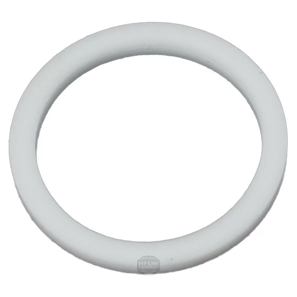 The Lelit 8700017 Bottom O-Ring for Bottom Valve, shown on a white background, is a plain white circular gasket with even thickness designed to fit compatible Lelit bottom valve systems. © 2025 1st-line.com