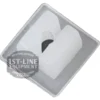 The Lelit 9500025 Plastic Nut is a small, square, translucent plastic nut with a central groove, shown on a white background with the Lelit and 1st-Line Equipment logos partially overlaid in the lower left corner. © 2025 1st-line.com