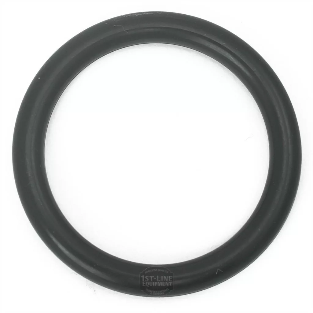 The Lelit MC8700041 O-Ring for Bottom of Wood Foot, shown in black against a white background, forms a smooth, seamless circle. © 2025 1st-line.com
