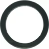 The Lelit MC930-2 L58E Portafilter/Grouphead Gasket is a black, flat, circular plastic gasket with a smooth surface and small notch, compatible with L58E machines and shown from above on a white background. © 2025 1st-line.com