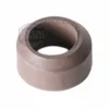 A close-up of a small brown cylindrical AS.146 VITON LEVEL GASKET featuring a central hole, used as a gasket or seal in mechanical applications.