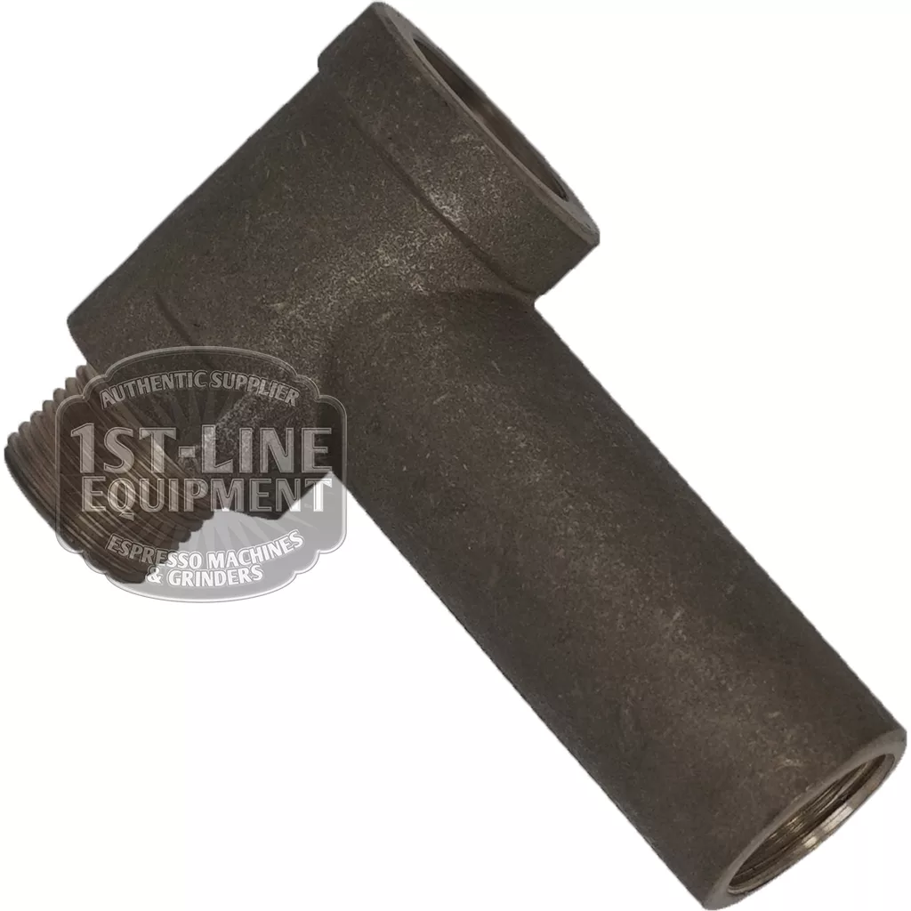 A BE..94 VALVE BODY, a metal T-shaped pipe fitting with threaded ends, is shown diagonally on a white background with a 1st-Line Equipment watermark. © 2025 1st-line.com