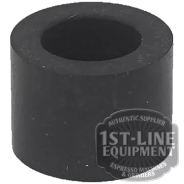 A black cylindrical AS..40 STEAM TAP ROD RUBBER GASK with a central hole is shown on a white background, featuring a transparent 1st-Line Equipment logo watermark in the bottom right corner. © 2025 1st-line.com