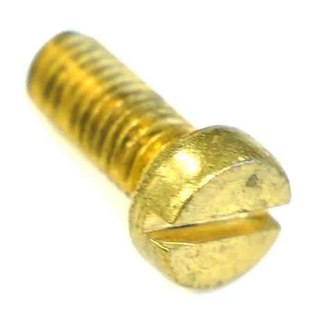 A close-up of a single gold-colored, slotted-head screw from the Bezzera BE..35 STEAM HANDLE, lying on a white background. © 2025 1st-line.com