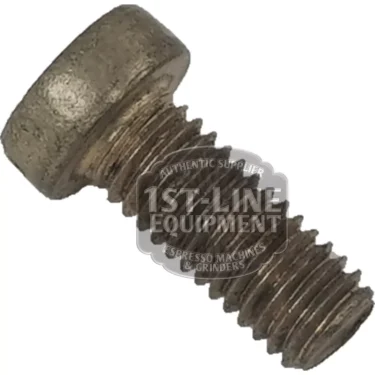 A close-up shows the BE..36 HANDLE SCREW, featuring a round head and coarse threads, set against a white background. The screw looks worn and faintly displays the 1st-Line Equipment watermark across the image. © 2025 1st-line.com