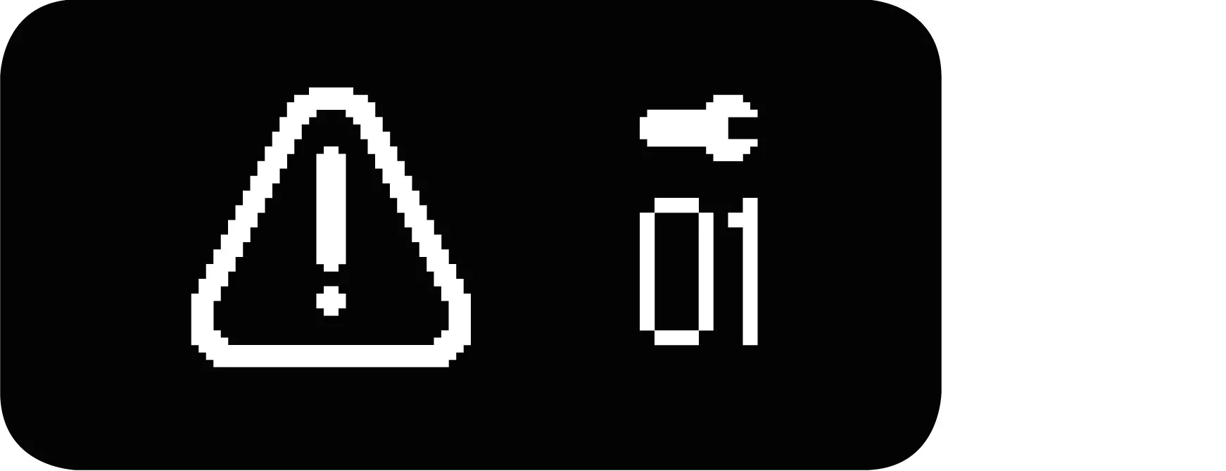 A digital warning icon for Lelit Bianca shows a triangle with an exclamation mark and a battery with a wrench above it, referencing LCC Error Codes, displayed on a black background. © 2025 1st-line.com