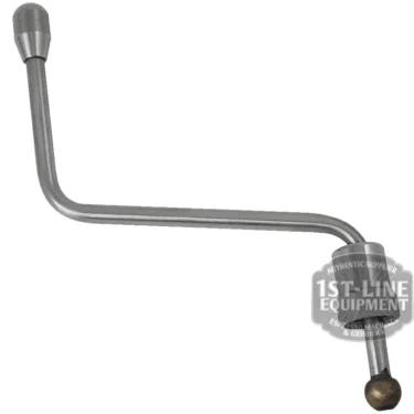 A stainless steel crank handle featuring a cylindrical grip and a rounded pivot joint, branded by 1st-Line Equipment and compatible with the AS..99 Stainless Steel Steam Pipe. © 2025 1st-line.com