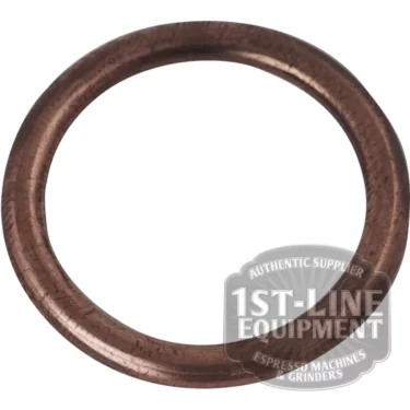 The AS.182 COPPER GASKET with a smooth surface is shown on a white background, featuring a 1st-Line Equipment watermark in the lower right corner. © 2025 1st-line.com