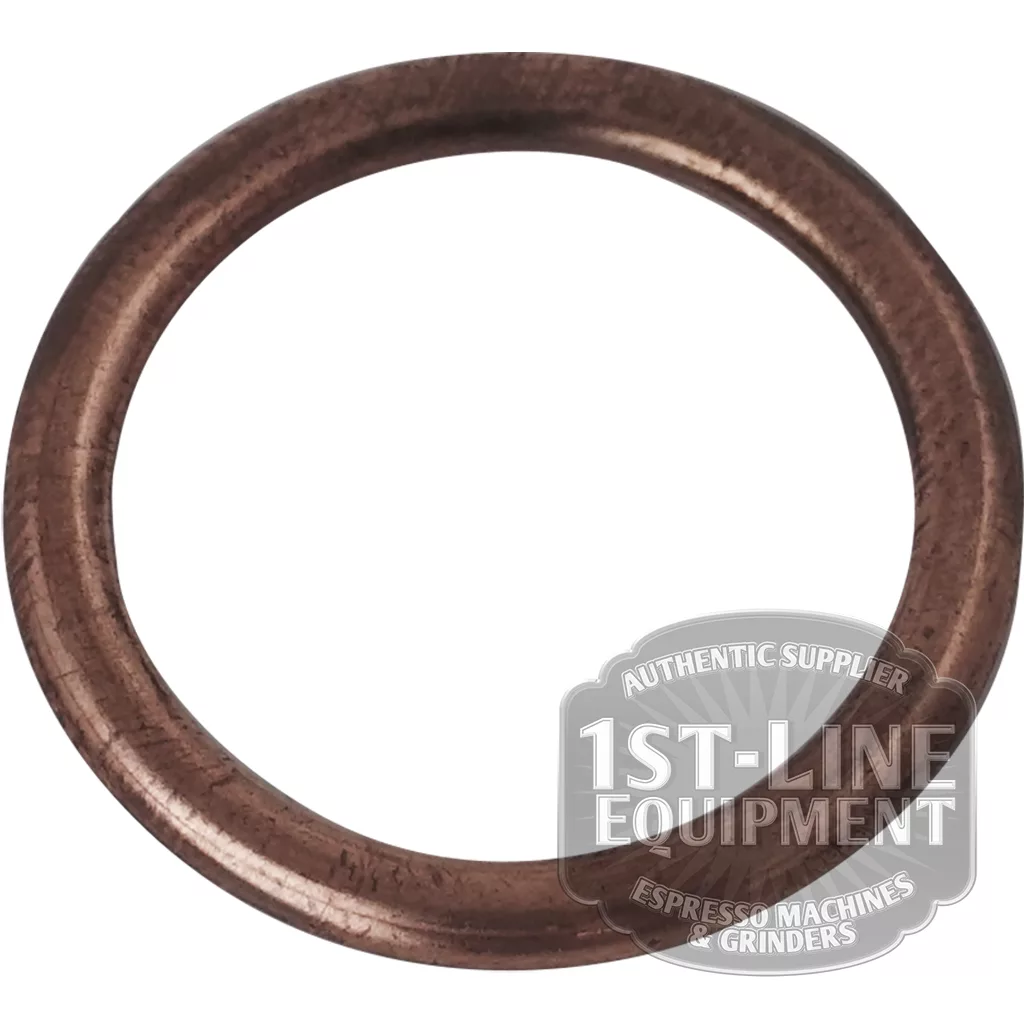 The AS.182 COPPER GASKET with a smooth surface is shown on a white background, featuring a 1st-Line Equipment watermark in the lower right corner. © 2025 1st-line.com