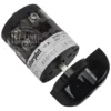 The AS..57 2 POS.16A rotary switch by GENERAL SWITCH has a black plastic knob separated from the cylindrical body, exposing the metal shaft and terminals. The body displays labels and technical details. © 2025 1st-line.com