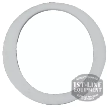 The AS..72 Modern Boiler PTFE Gasket (58x43x2mm) is a white circular ring with a subtle 1st-Line Equipment logo in the lower right corner, shown on a plain white background—perfect for sealing modern boiler components. © 2025 1st-line.com