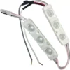 The Ascaso I.4163 Grouphead Lighting features two white LED modules with three round bulbs each, connected by wires and bundled ends—ideal for electronic projects or enhancing your Ascaso machine’s grouphead illumination. © 2025 1st-line.com