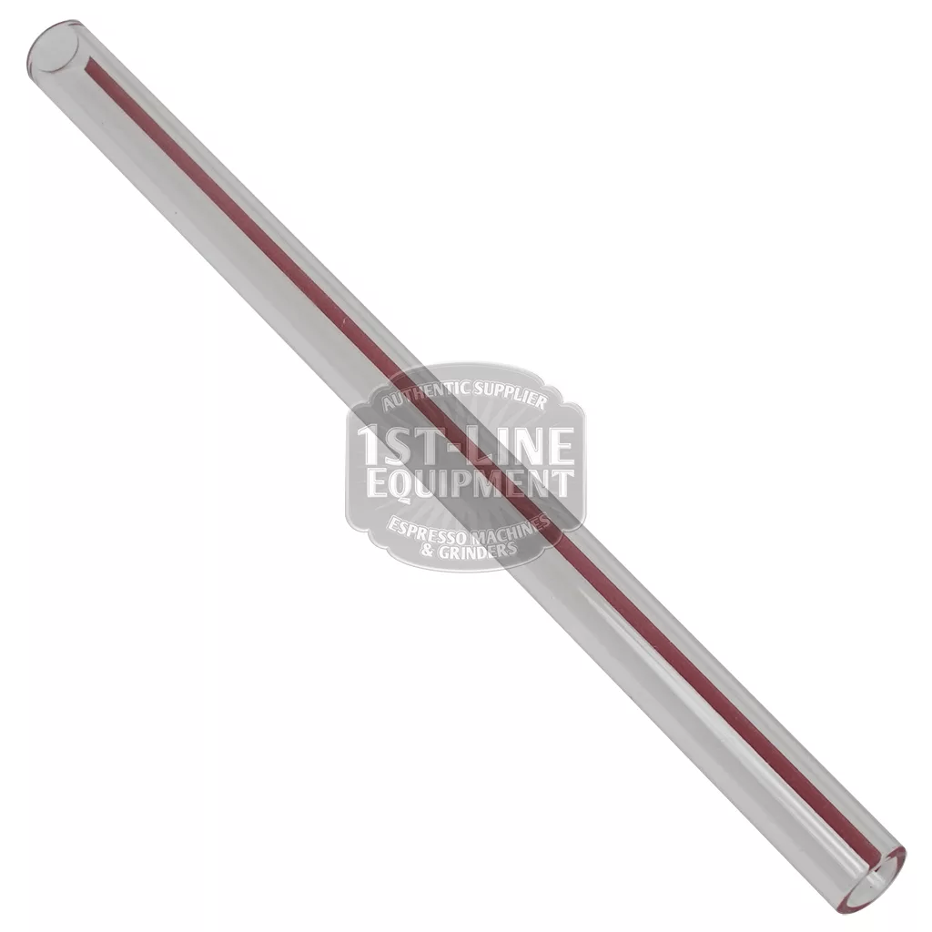The Astoria 11X170 LEVEL CRYSTAL is a clear glass tube with a thin red line running lengthwise inside, displayed on a white background. © 2025 1st-line.com