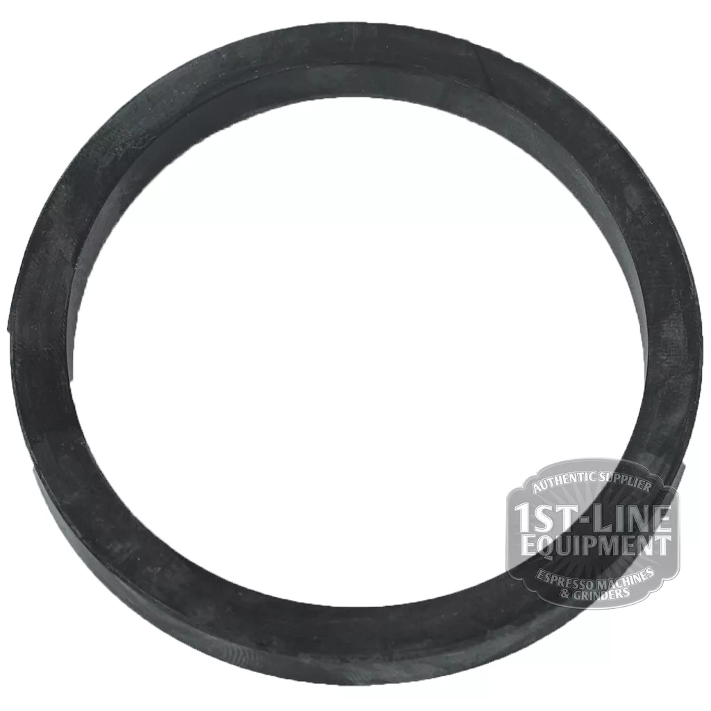 The Astoria 65x56x7mm HOLDER GASKET, a black flat-profile rubber gasket, is displayed on a white background with the 1st Line Equipment watermark in the lower right corner. © 2025 1st-line.com