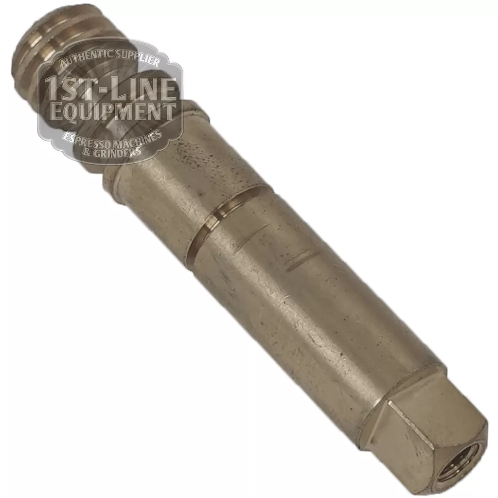 The BE..90 STEAM TAP ROD, featuring threaded ends and a hexagonal section, is shown diagonally on a white background with the 1st-Line Equipment logo watermark in the upper left corner. © 2025 1st-line.com