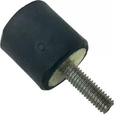 The Lelit 9500024 Motor Mount is a cylindrical black rubber bumper with a metal screw, ideal for use as a foot, stopper, or motor mount on furniture or Lelit machines. © 2025 1st-line.com