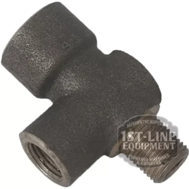 A BF..16 T FITTING, featuring three threaded pipe openings, is shown on a white background with a 1st-Line Equipment watermark in the lower right corner. © 2025 1st-line.com