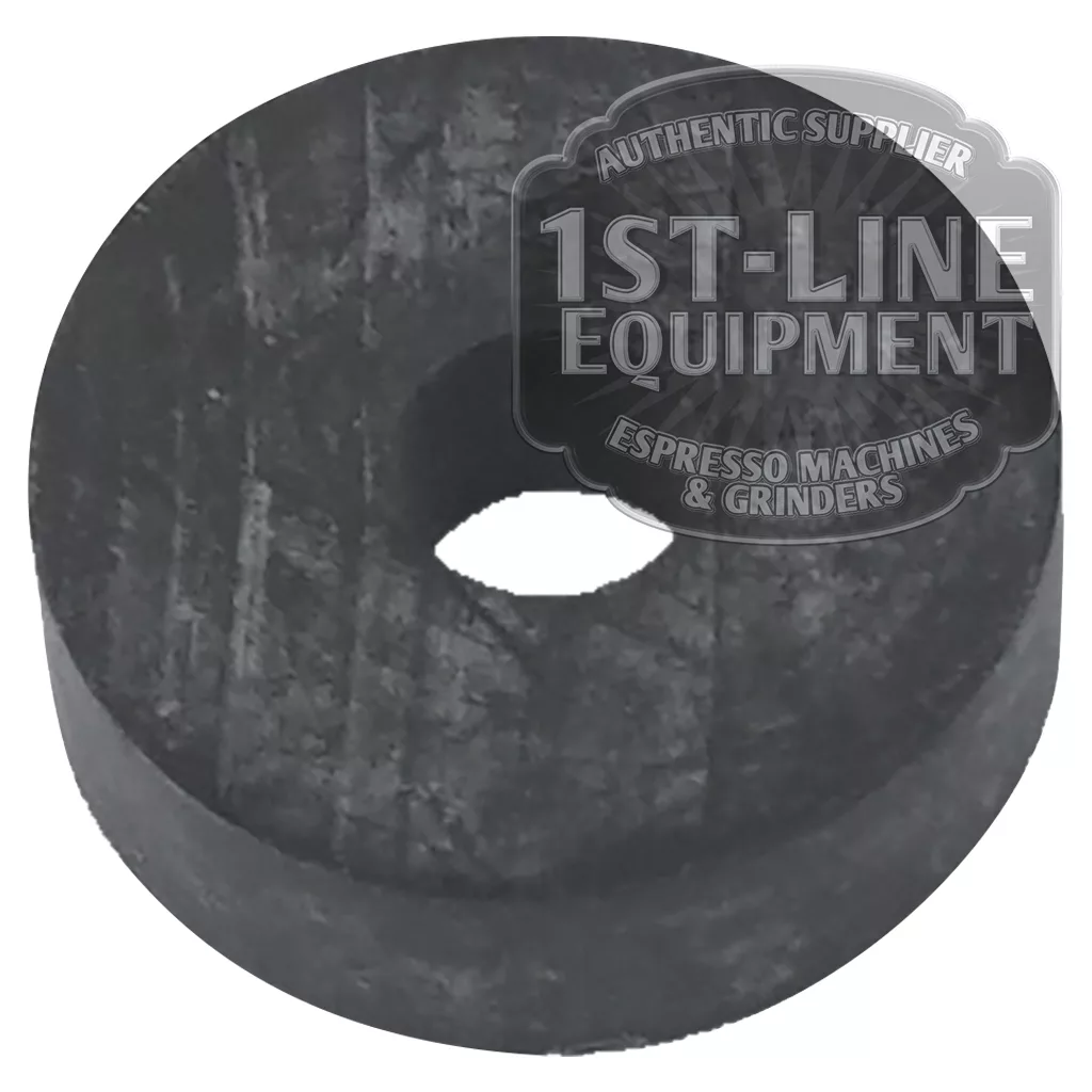 A BF.276 Rubber Gasket 13x4x4 mm, black and round with a central hole, is shown on a white background with a semi-transparent 1st-Line Equipment logo in the upper right corner. © 2025 1st-line.com