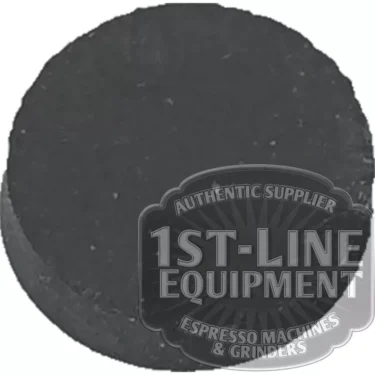 A round, solid, dark rubber gasket (BF..90 Expansion Valve Rubber Gasket 4x11 mm) with a rough texture is shown. A transparent “1st-Line Equipment Espresso Machines & Grinders” watermark overlays the lower right of the image. © 2025 1st-line.com