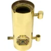 Against a white background, the Elektra 00088019 Boiler appears as a shiny, cylindrical brass object with an open top, side nozzles, and a circular front opening, resembling a vintage scientific instrument component. © 2025 1st-line.com