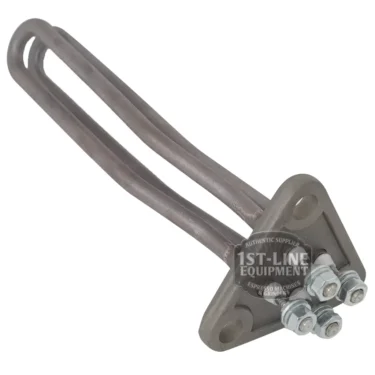 Brasilia BF.236 RESISTANCE 1GR heating element, 1800W 230V, triangular metal design with three bolts and nuts for espresso machines; compatible with Brasilia BF.236 and branded by 1st-Line Equipment. © 2025 1st-line.com