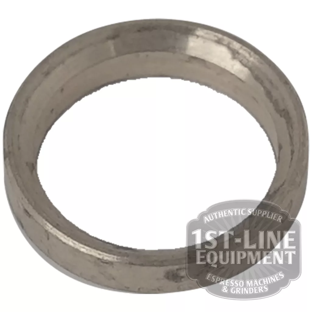 The BF.112 LEVEL WASHER 15x11.5x3mm is pictured on a white background, featuring its smooth, circular metal design and a semi-transparent 1st-Line Equipment logo in the lower right corner. © 2025 1st-line.com