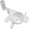 Lelit 3700083 Tank Coupling Chamber in white plastic with a round central chamber, cylindrical and rectangular extensions, and mounting holes, shown on a plain background. © 2025 1st-line.com