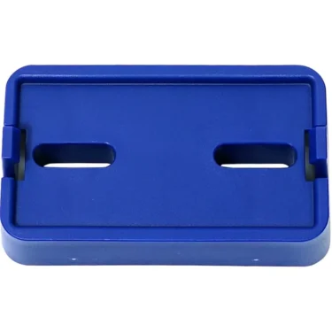 The BWT Bestmax 2XL Bracket Plate is a rectangular blue plastic plate with two center oval slots and raised edges, ideal as a cover or bracket for mounting water filtration components like the BWT Bestmax. © 2025 1st-line.com