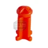 Bright orange Lelit 3700071 Automatic Closing Device for Water Output with a rounded top and four vertical ridges stands upright. Compatible with select machines, it features the 1st-Line Equipment watermark across its middle.