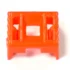 A bright orange rectangular plastic object with grooved edges and open sections—resembling a small building block—is the Lelit 3700074 Water Tank/Reservoir Counter, shown on a white background. © 2025 1st-line.com