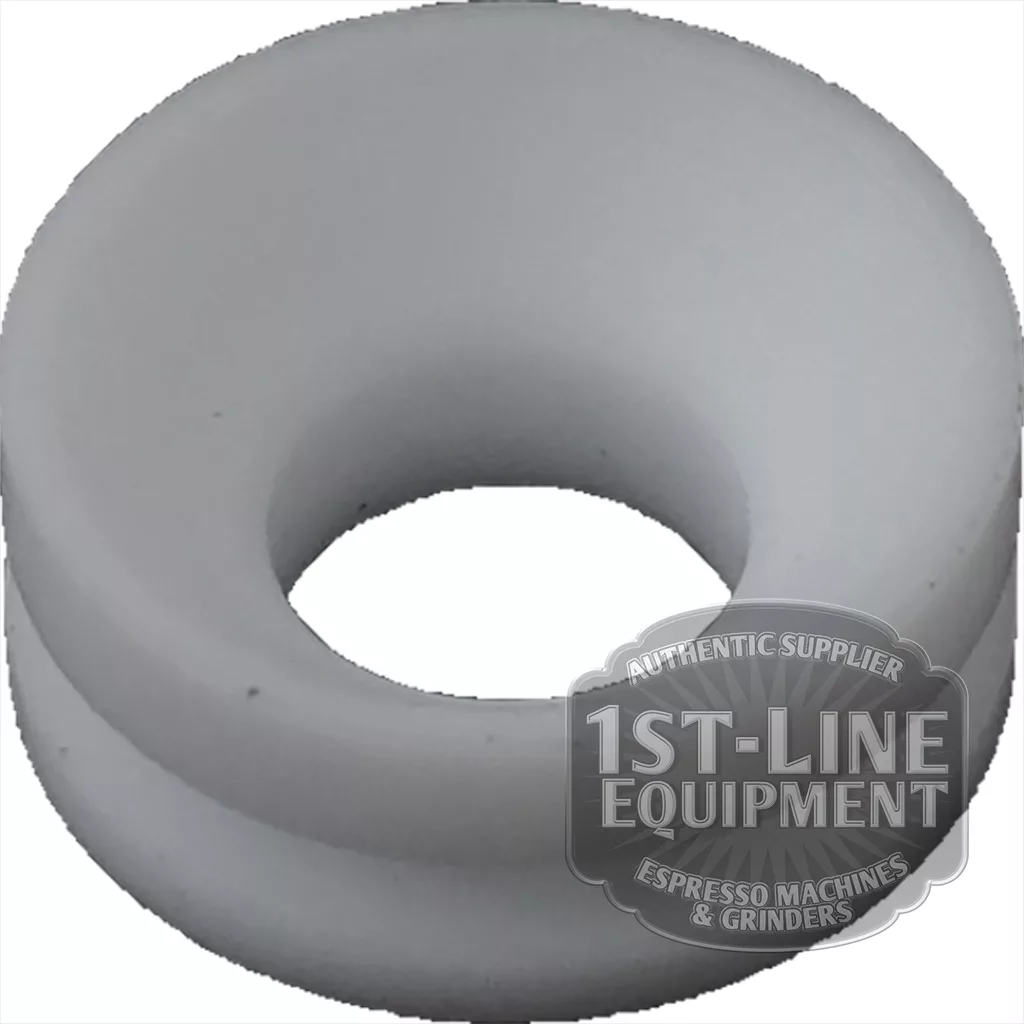 A C..213 STEAM PIPE PTFE GASKET, white and round with a central hole, designed for steam pipe use, is shown against a plain background. The 1st-Line Equipment logo appears partially in the bottom right corner. © 2025 1st-line.com