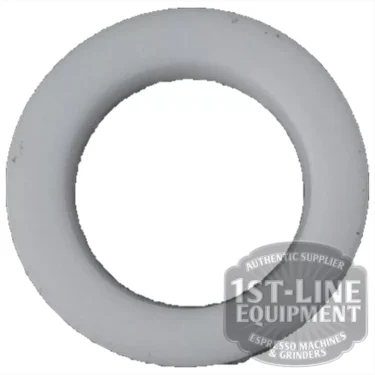 A C..479 PTFE GASKET 18x12x2 mm in gray with a smooth finish is shown on a white background. The semi-transparent 1st-Line Equipment Espresso Machines & Grinders logo appears in the bottom right corner. © 2025 1st-line.com