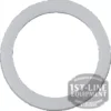 A Cimbali PTFE GASKET 12x10x1mm, white and viewed from above, features a partially overlaid 1st-Line Equipment logo at the bottom right corner—suitable for use with Cimbali machines. © 2025 1st-line.com