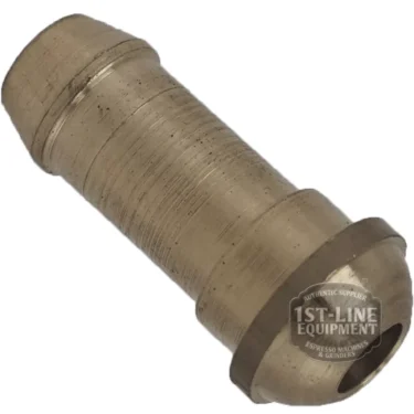 A close-up of the V...48 DIAMETER 10MM HOSE STEM, featuring a metal cylindrical fitting with hexagonal base, is shown against a white background. The image has a “1st-Line Equipment” watermark. © 2025 1st-line.com