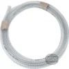A coiled, transparent V...54 14x20 ELISPIR OUTLET PIPE with spiral reinforcement rests on a white background. Two brown paper labels hold the coil, and a circular 1st-Line Equipment watermark is in the lower right corner. © 2025 1st-line.com