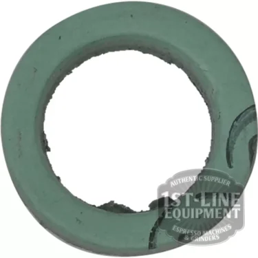 A green, circular C..259 ALIMENTARY GASKET 18x12x2mm with a notched edge is displayed on a white background. A transparent 1st-Line Equipment watermark appears in the bottom right corner. © 2025 1st-line.com