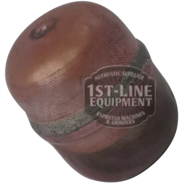 The C..160 BOILER LEVEL FLOAT is a copper, dome-shaped espresso machine boiler cap with a metallic band and aged finish, featuring the 1st-Line Equipment watermark—ideal for machines requiring a BOILER LEVEL FLOAT. © 2025 1st-line.com